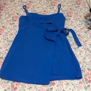 Zara Vibrant Blue Mini Dress with hidden romper